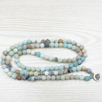 Amazonite-Look Mala Prayer Beads with 108 Beads