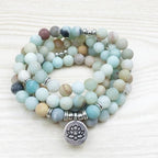 Amazonite-Look Mala Prayer Beads with 108 Beads