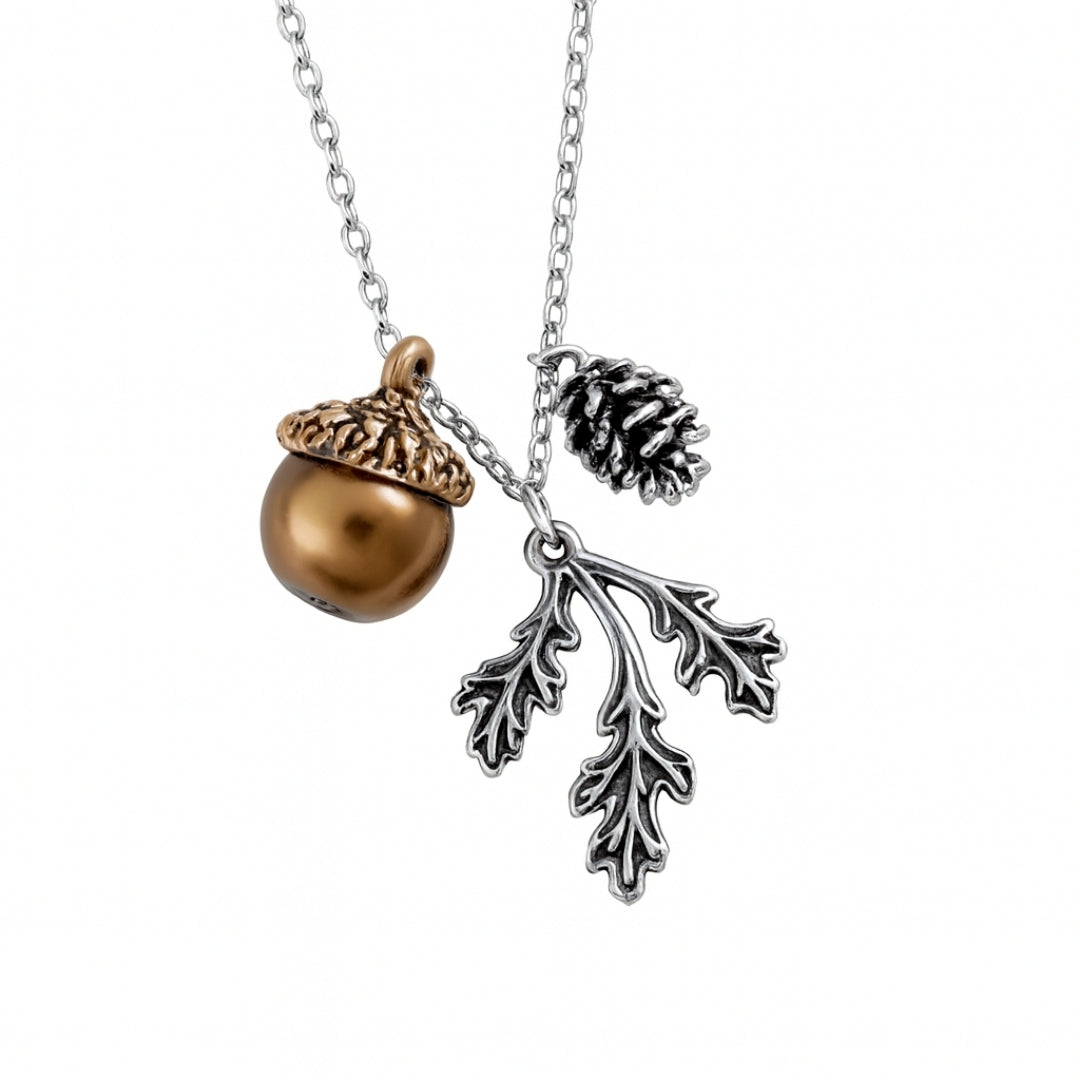 Pine Cone Pearl Necklace