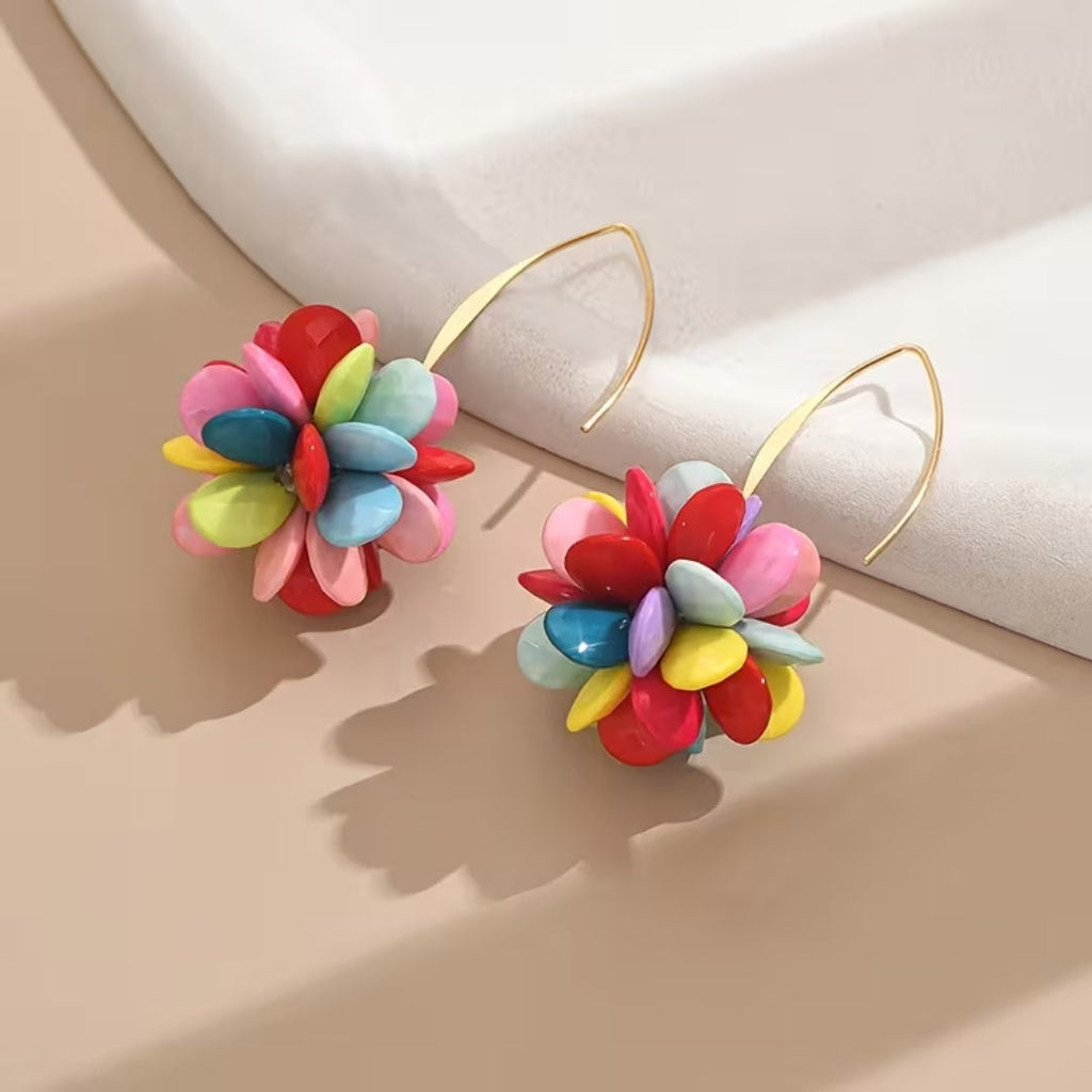 Colour Bloom Flower Earrings