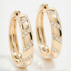 Twisted Bright Gold-Tone Hoop Earrings