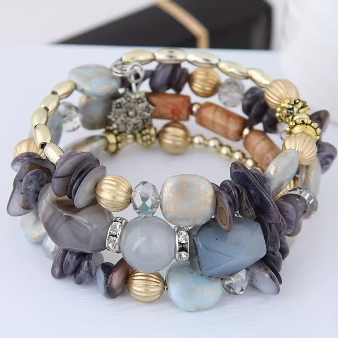 Beaded Bracelet Set in Three Colourways