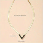 Minimalist V-Shaped Chain Pendant Necklace