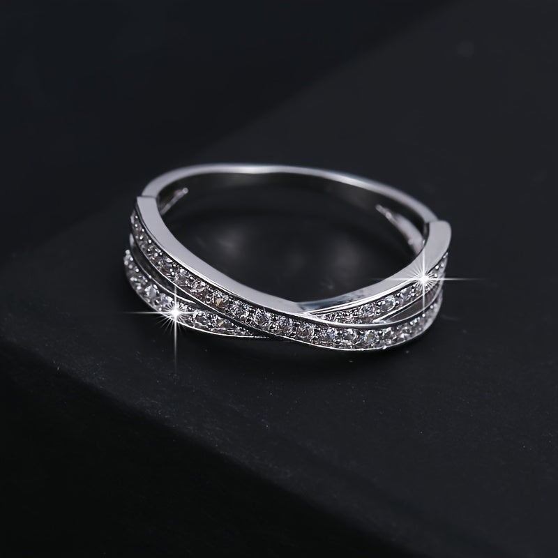 Cross Zirconia Ring