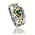 Vintage-Style Green Crystal Classic Ring