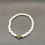 Armband met hart en initiaal van A tot Z