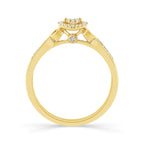 Diamond-Look Heart Twist Ring