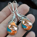 Vintage-Style Gemstone-Look Drop Earrings