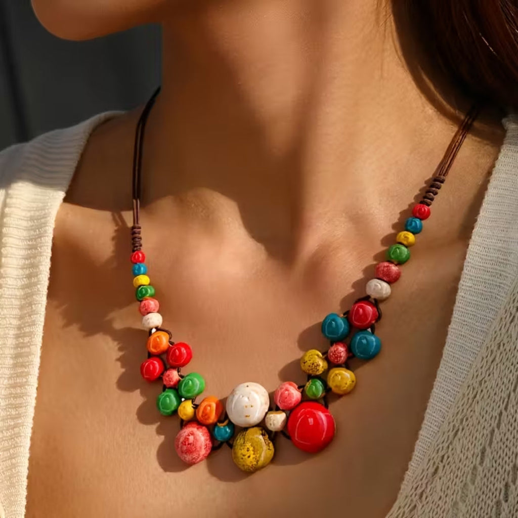 Colourful Boho Statement Necklace
