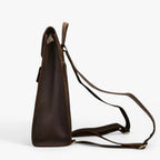 Dark Brown Luxury Genuine Leather Organised Backpack