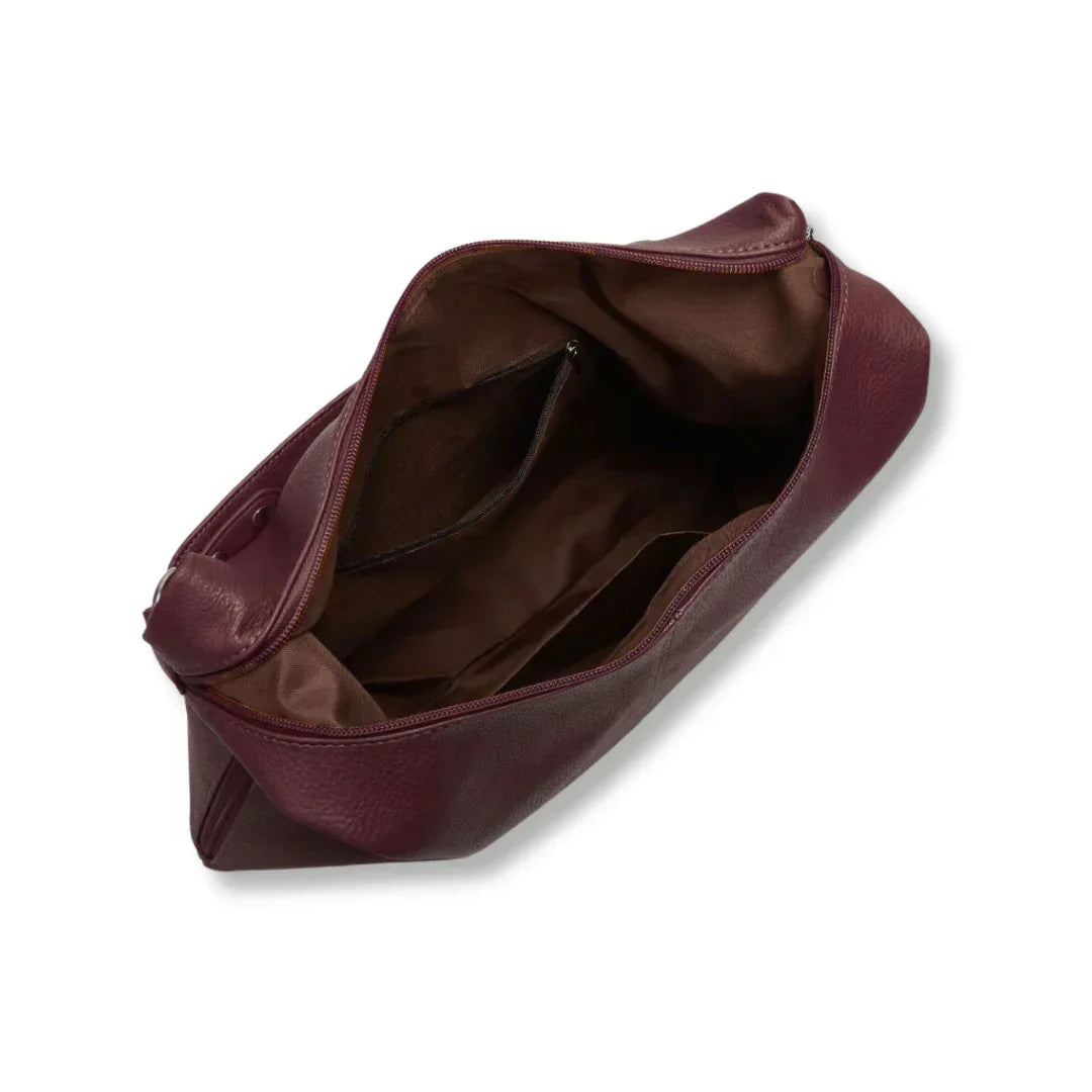 Minimalist Smooth Vegan Leather Hobo Bag