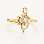 Crystal Blossom Signature Gold-Tone Ring