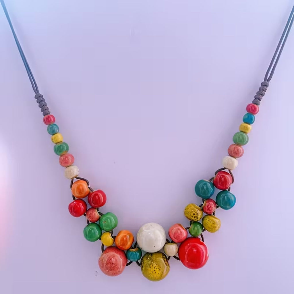 Colourful Boho Statement Necklace