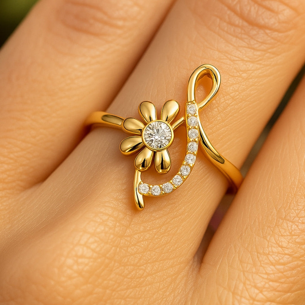 Crystal Blossom Signature Gold-Tone Ring