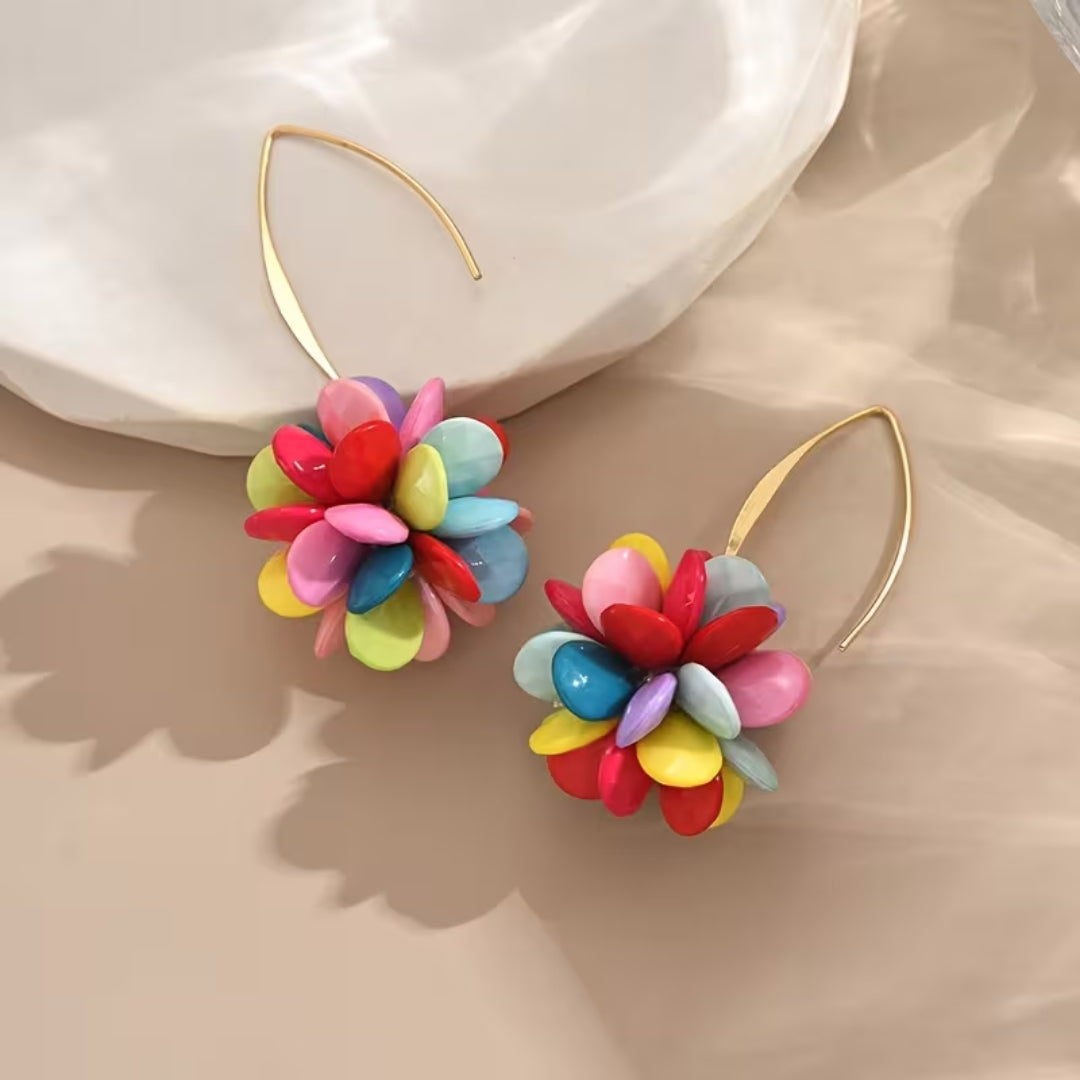 Colour Bloom Flower Earrings