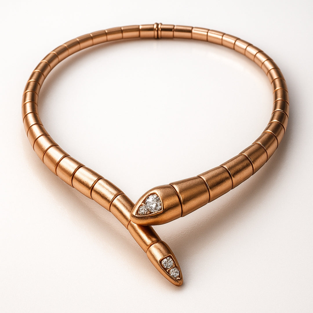 Serpent Necklace in Three Tones