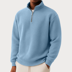 Quarter Zip Knit Jumper with a Soft and Breathable Finish