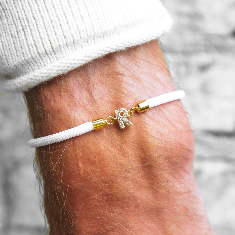Adjustable Initial Letter Bracelet