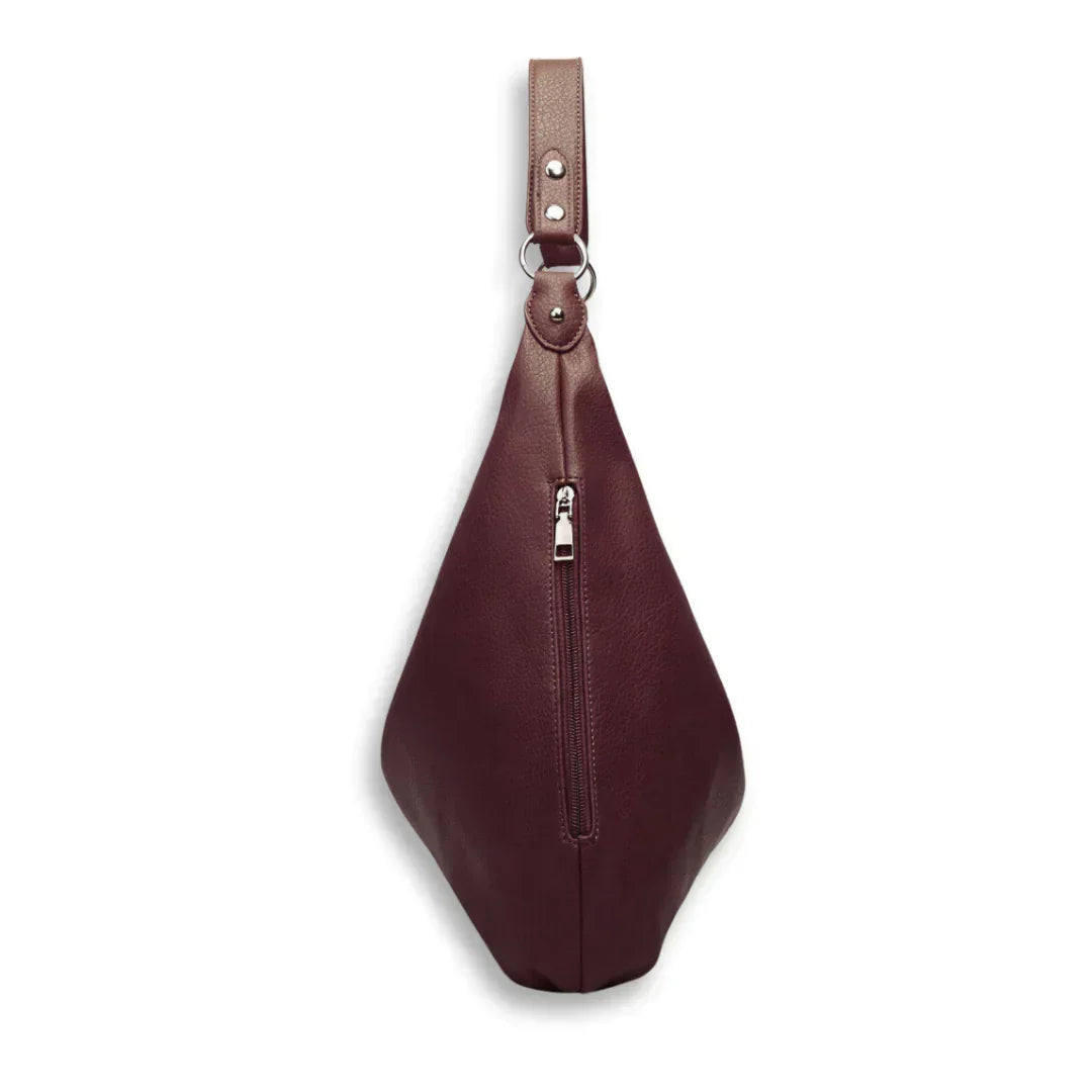 Minimalist Smooth Vegan Leather Hobo Bag