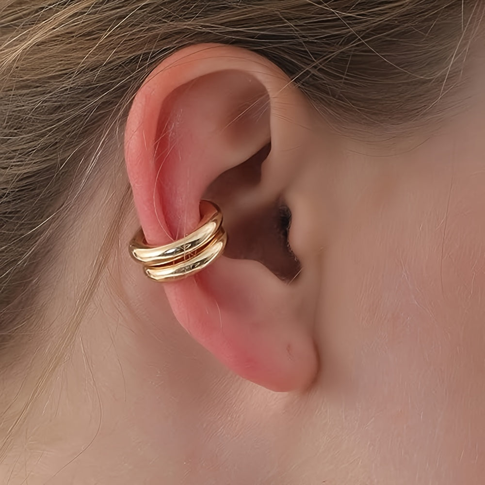 Asymmetric Double-Circle Ear Clips