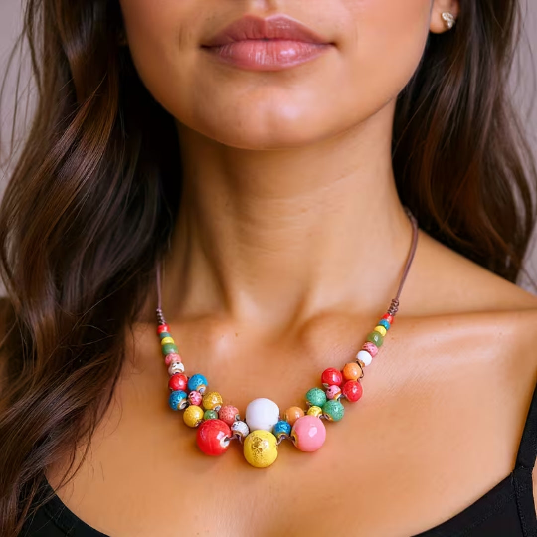 Colourful Boho Statement Necklace