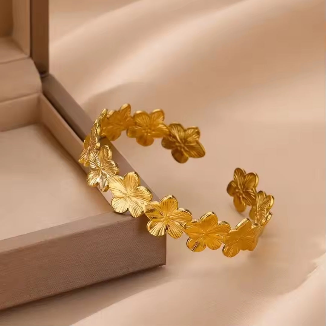 Irregular Blossom Gold-Tone Bracelet