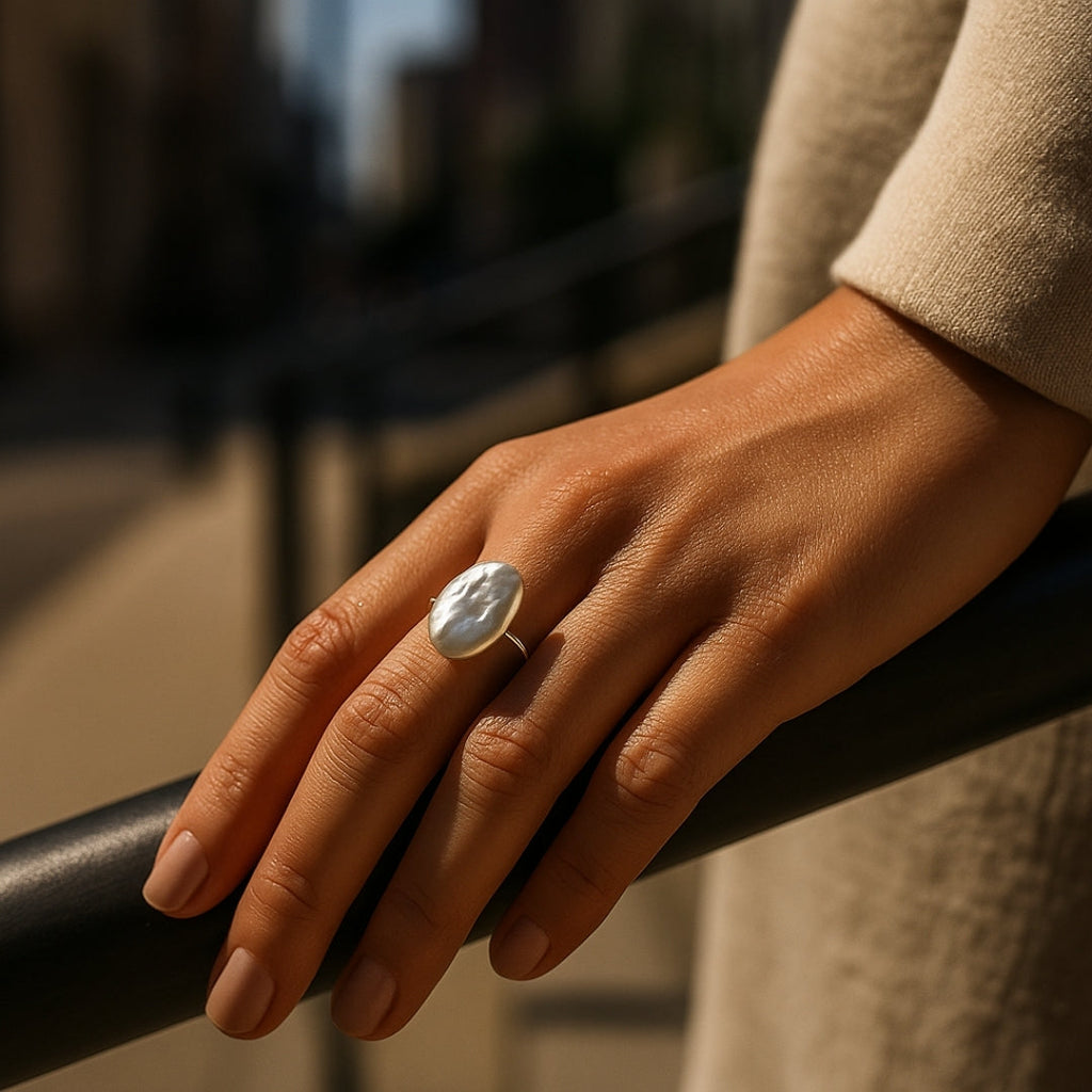 Baroque Pearl Gold-Tone Ring