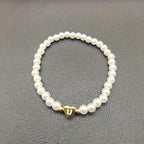 Armband met hart en initiaal van A tot Z