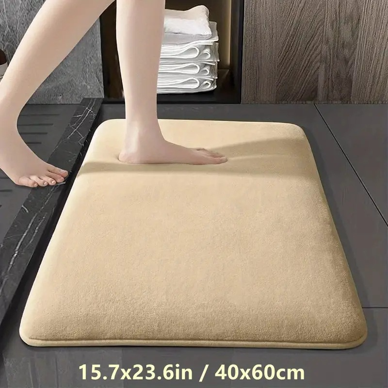 Coral Velvet Embossed Bathroom Mat – Super Absorbent, Non-Slip, Machine Washable