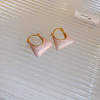 Retro Handbag Enamel Hoop Earrings