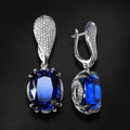 Vintage-Style Bright Blue Earrings