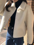 Long-Sleeve Winter Coat with Smooth Minimal Finishing