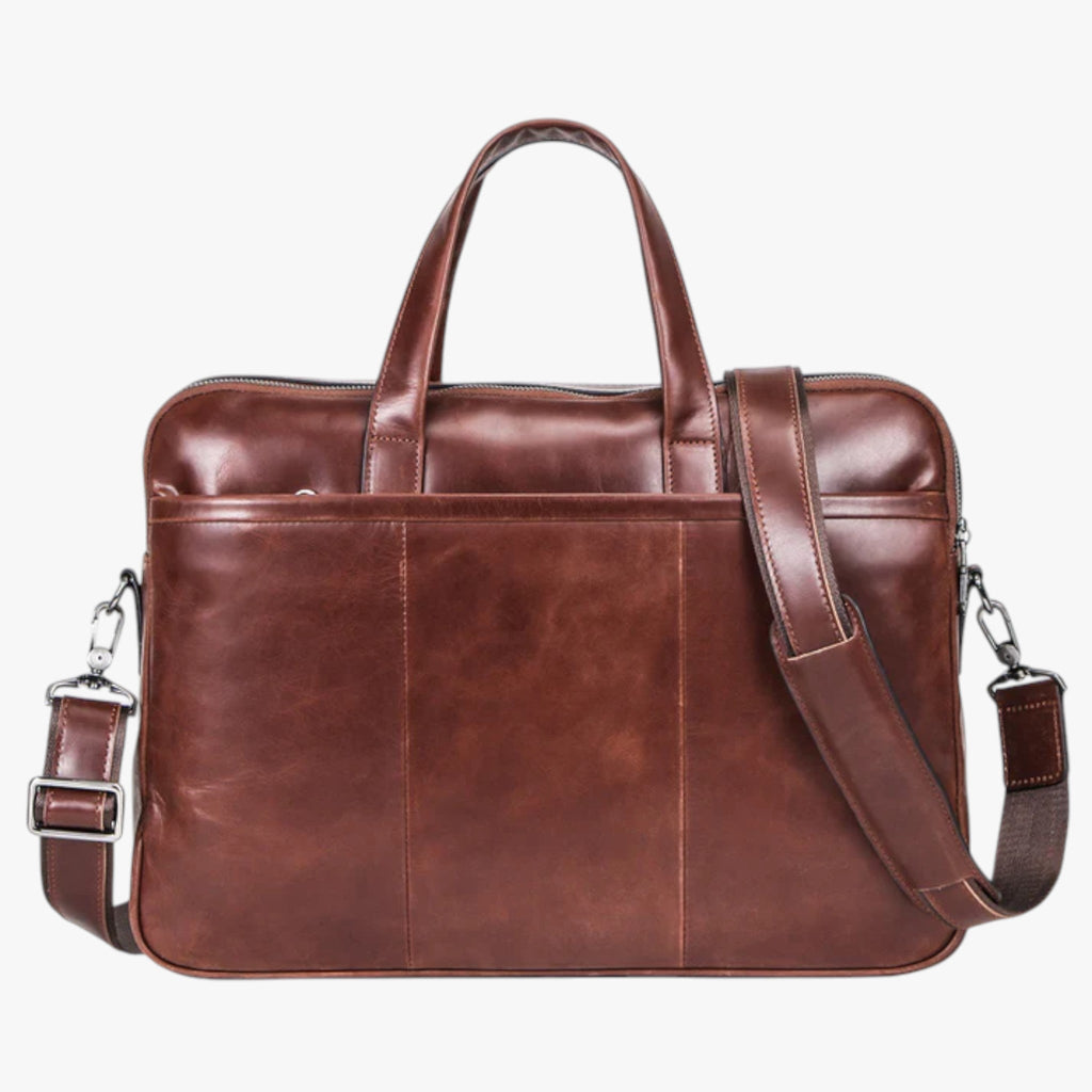 Elegante, exclusieve laptoptas van echt leer voor heren