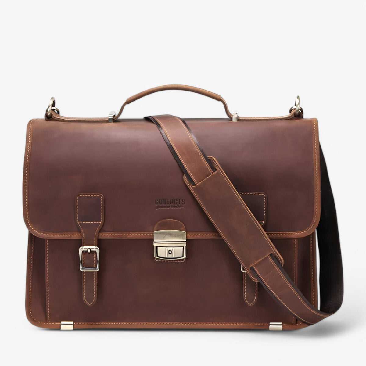 Luxury Leather Laptop Bag with Padded Pocket