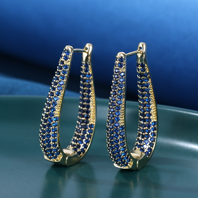 Cubic Synthetic Zirconia Hoop Earrings in Six Styles