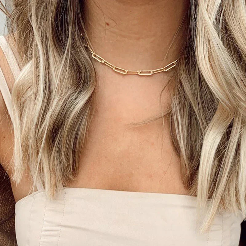 Chain Necklace in Three Metal Tones