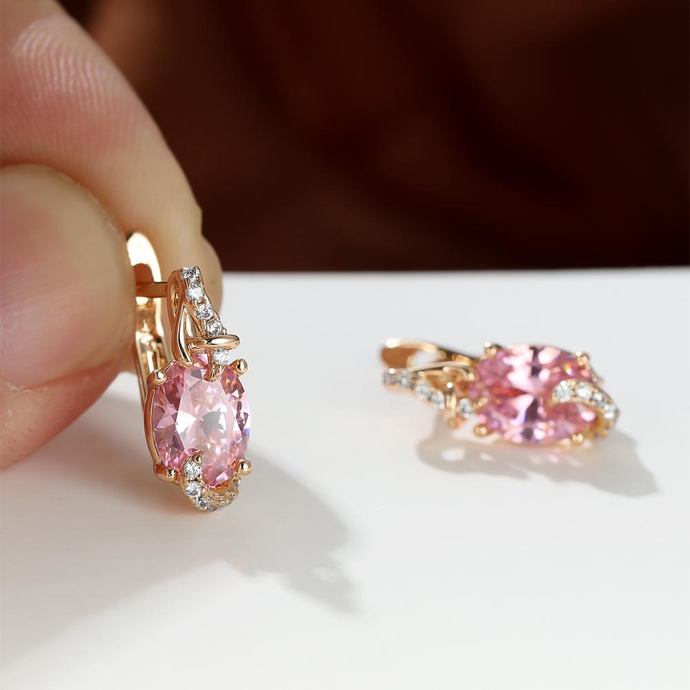 Round and Oval-Cut Stone Drop Earrings