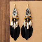 Bohemian Retro Feather Earrings