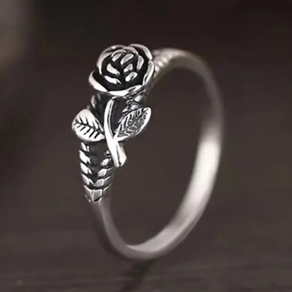 Retro Rose Flower Ring