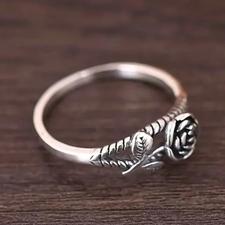 Retro Rose Flower Ring