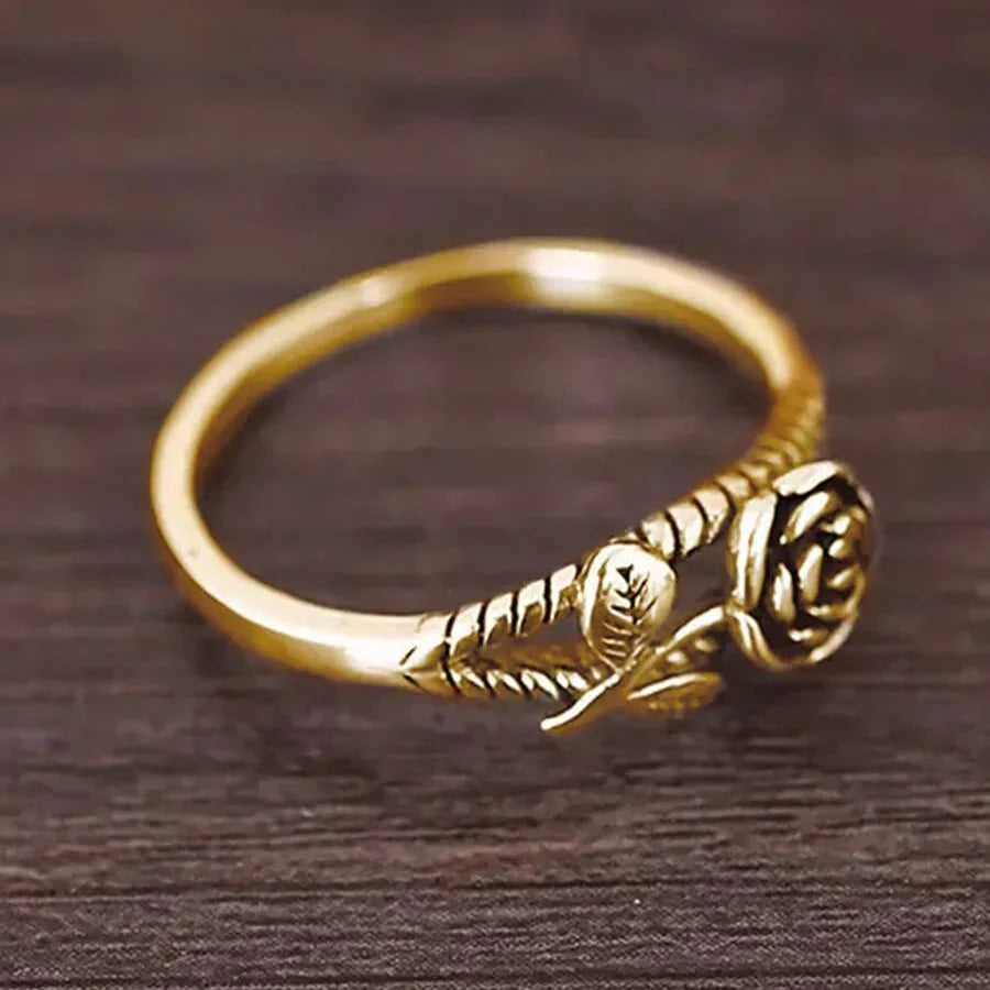 Retro Rose Flower Ring