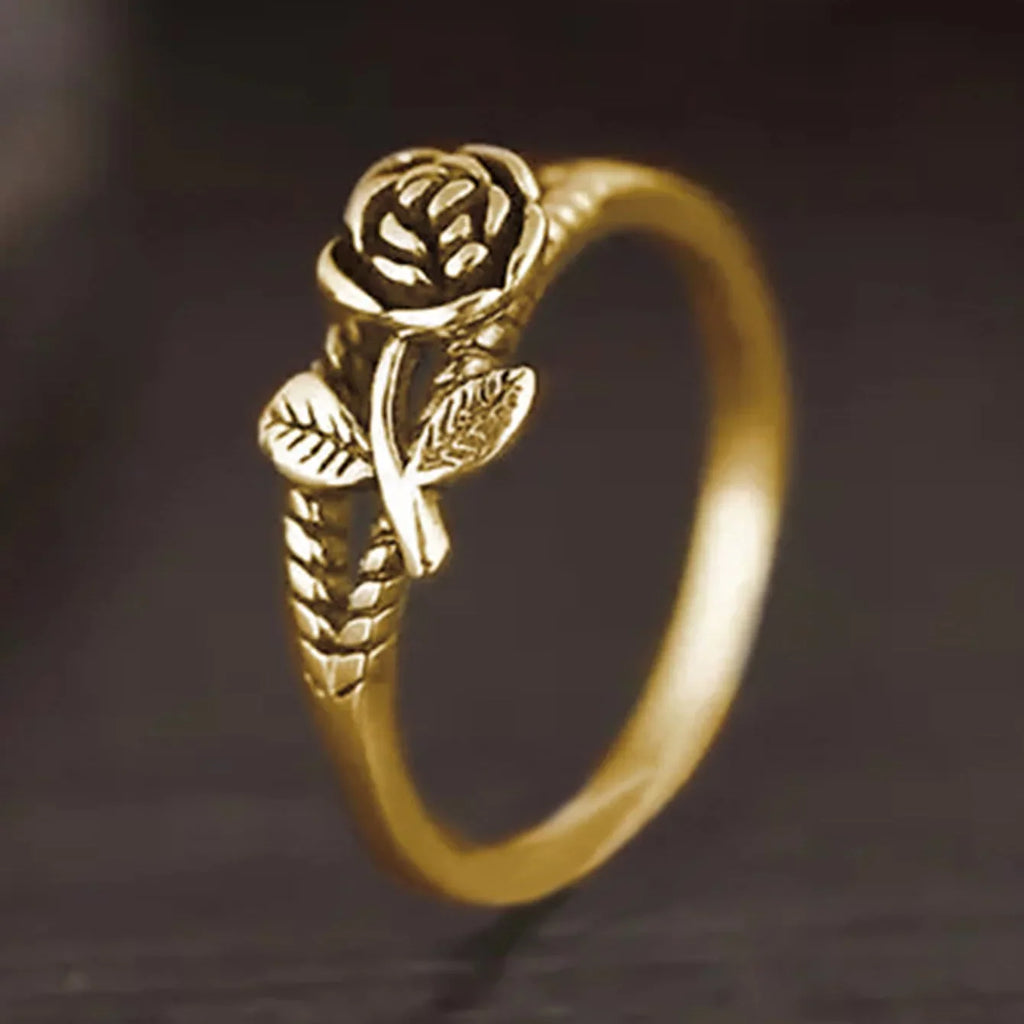 Retro Rose Flower Ring