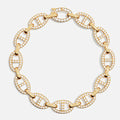 Pavé Mariner Link Bracelet in Gold Tone