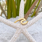 Goudkleurige ring met zeegolf