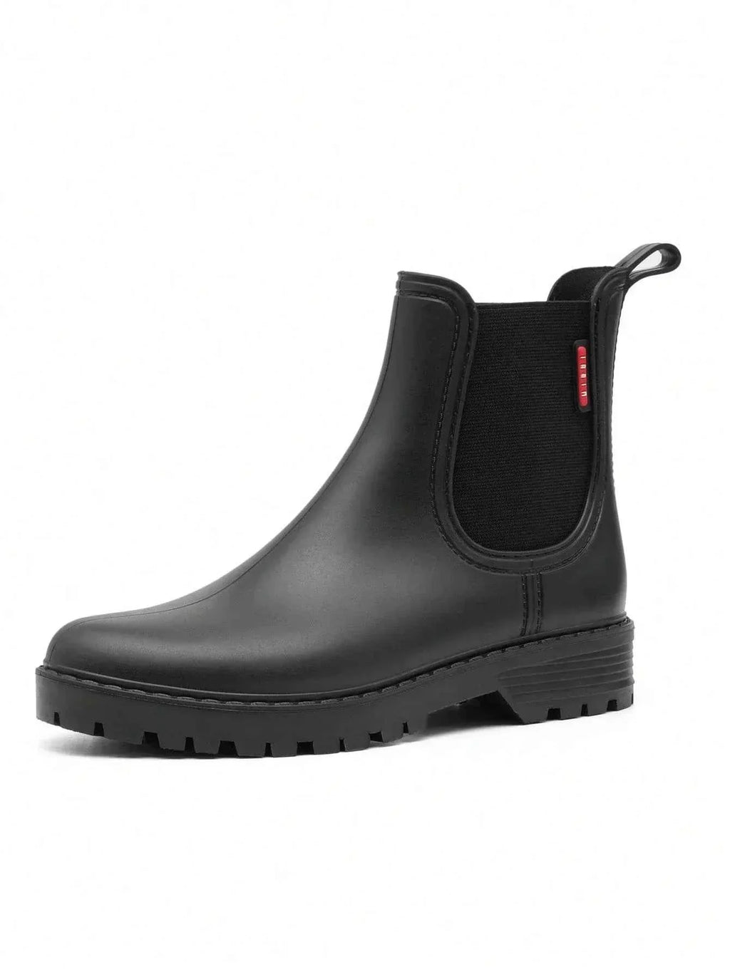 Waterdichte chelsea-regenlaarzen met matte rubberen afwerking