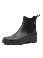 Waterdichte chelsea-regenlaarzen met matte rubberen afwerking
