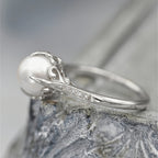 Belagt ring i vintagestil inspireret af latinamerikansk stil med perle og zirkonia