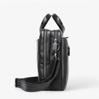 Men's Genuine Leather Messenger Bag with Shoulder Strap