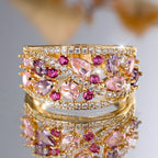 Classic Retro Water Drop Cubic Zirconia Ring
