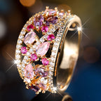 Classic Retro Water Drop Cubic Zirconia Ring